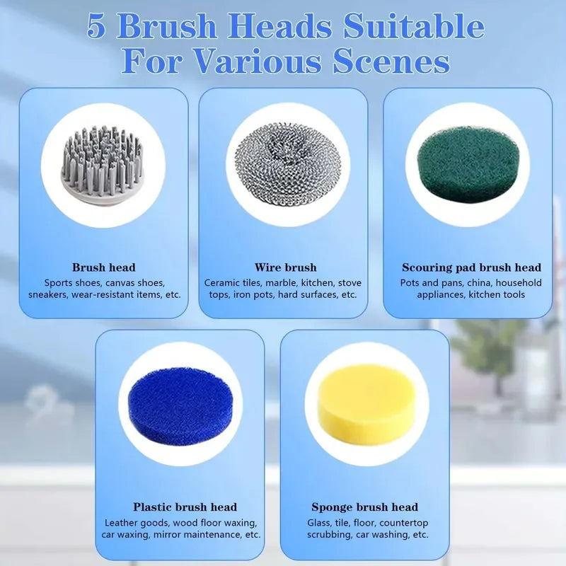 Wireless Electric Cleaning Brush | IPX7 Waterproof & USB Rechargeable
