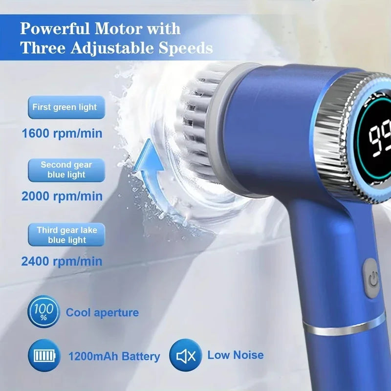 Wireless Electric Cleaning Brush | IPX7 Waterproof & USB Rechargeable